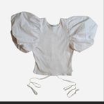 ZARA White Puff Sleeve Blouse Photo 2