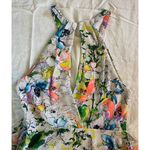 EXPRESS  Floral Halter Dress – Watercolor Print, A-Line Fit & Flare, Size 8 Photo 8
