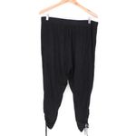 BB Dakota  Black Drawstring Ruched Hem Jogger Pants Size L Photo 4