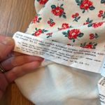 ZARA  Tank Tie Strap Linen Floral Babydoll Blouse Size Medium Photo 7