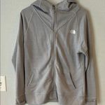 The North Face Size Large Women’s Full Zip Grey Hoodie Photo 0