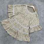 Free People  Talk About It Tunic Top Square Neck Peasant Boho Floral Yellow SP Photo 8