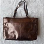 Coach  F17721 Metallic Pink Pewter Gallery Signature East West Leather SOHO Tote Photo 5