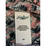 Lucky Brand Shirt Womens Medium Navy Floral Cutout Neck 3/4 Sleeve Boho Photo 5