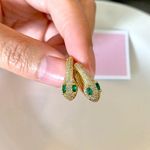 Snake earrings Gold Photo 3