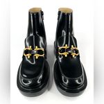 Bottega Veneta Monsieur Horsebit Glossy Black Leather Zip Ankle Boots Size EU 38 Photo 13