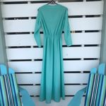 VTG 60s 70s retro handmade one of a kind maxi dress with arm cutouts Green Size 8 Photo 6