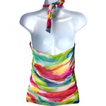Ralph Lauren Lauren  Rainbow Twist Front Mesh Halter Swim Top Coastal Vacation 12 Photo 4
