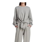 Cinq à Sept Cinq a Sept Parker Heather gray knotted pullover sweatshirt size S small Photo 1