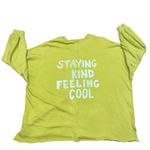 Aerie Lime Green Down To Earth Oversized Crewneck Fleece Sweatshirt size Large Photo 6