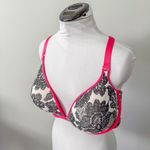 Lane Bryant Cacique Black White Pink Floral Bra - Size 44DD Photo 6