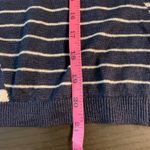 Garnet Hill Striped V Neck 100% Linen Sweater Blue White M Preppy Natural Fibers Photo 8