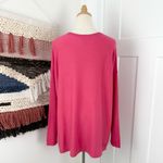 Eileen Fisher Tencel Lyocell Long Sleeve Lightweight Knit Sweater Pink Sz M Photo 3