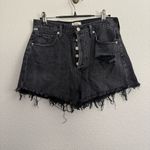Citizens of Humanity  Marlow Black Distressed Denim Shorts 25 Photo 1