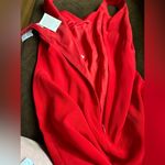 Hugo Buscati NWT Mini beautiful Red Dress SZ 8 100% Silk small split on … Photo 15