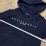 Abercrombie & Fitch  navy blue embroidered soft AF fleece hoodie Photo 2