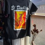 Mexican loteria El Diablito graphic tee Black Photo 5