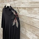 Requirements Vintage  Womens‎ S Sweater Pullover Top Black Patched Flower Stitch Photo 2