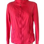 Tangerine  Bright Pink Full Zip Activewear Jacket Workout Yoga Top ~ Womens SMALL Photo 0