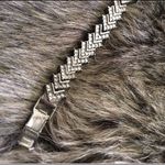 Vintage 80s Parmex rhinestone chevron link watch Photo 4