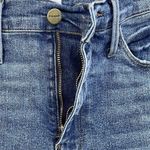 frame denim  SZ 24 Bixby Le Tour Jean Shorts Mid-Rise Stretch Frayed Hems Blue Photo 2