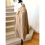 Maeve  Anthropologie Tan Boxy Oversize 90s 80s Style Three Button Blazer Photo 6