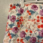 Ann Taylor  white and purple floral high waisted side zip dressy shorts size 8 Photo 4
