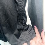 Avia  Black Long Sleeve Ruched Tie Side Thumbhole Quarter Zip Active Top Photo 3