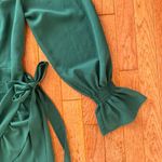 forest green ruffle long sleeve dress Size M Photo 3