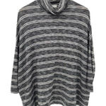 Anthropologie Postmark XS Striped Turtleneck Gray Knit Sweater Top‎ Shirt EUC Photo 0