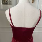 Windsor Stretchy Ruby Red Burgundy Satin Slip Dress Gown M Photo 5