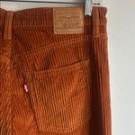Levi's Levi’s Ribcage Wide Leg Orange Corduroy Pants Size 31 Photo 8