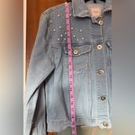 Candie's ’s Women Y2K Vintage Lite Wash Denim Jean Jacket w Pearl Embellishment Photo 5