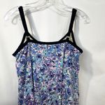 Fit 4 U Plus Size 18W Swimdress Blue Purple Floral Print One Piece Swimsuit 524 Photo 5