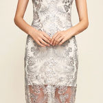 Tadashi Shoji  Dress Emma Paillette Embroidered Lace Sequin Sparkle Size 6 Photo 0