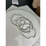 Set of 6 silver bangle bracelets Photo 1