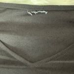 Kirkland Signature Elegant Black Floral Hem top with cold‎ shoulder embroidered flower shape cutout Photo 6