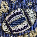 From India To You | Navy Beaded “Go Team” Shoulder Bag Blue Photo 7