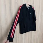 Y2K PINK Victorias Secret Womens Hoodie Size S Black Full Zip Sporty Bling Dog Photo 3