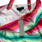 J.Crew NEW Women Tiered Maxi Dress Stripe 4 Red Green Preppy Colorful Vacation Photo 4