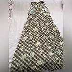 Urban Outfitters  Brown Checkered Floral Maxi Dress Photo 8