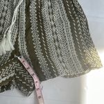 House of Harlow 1960 High Waist Green and Cream Linen Blend Shorts XS Photo 8