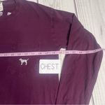 PINK - Victoria's Secret VS PINK Long Sleeve T Shirt Bling Dog Logo Burgundy Front Pocket Size XS Rare Photo 3