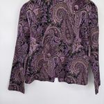 Coldwater Creek Vintage Y2K Jacket Womens 8P Purple Paisley Forest Fairy Lined Photo 9