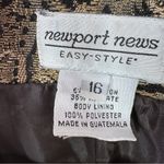 Newport News Vintage Floral Paisley Tapestry Topper Coat Tan Black 16 Photo 9