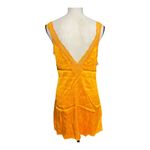ZARA  Orange Contrasting Satin Effect Slip Dress Size M Photo 2