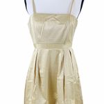 Lucy Paris  Embroidered Gold Fit & Flare Dress Size Medium Photo 1