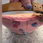 Dooney & Bourke Y2K Miami Beach Pink Background Hobo Bag with Rainbow Zipper Photo 3