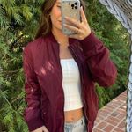 L.o.g.g  maroon Padded Bomber Jacket Photo 1