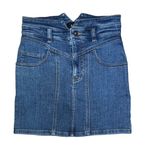 Bardot Spliced Seam Denim Mini Skirt Photo 2